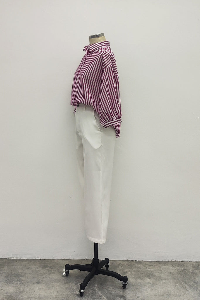 3/4 SLEEVES SHIRT IN PINK STRIPE