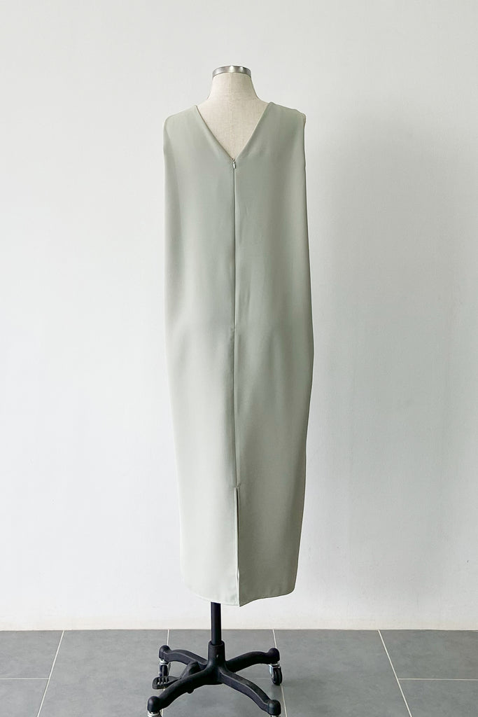 ORIGAMI DRESS IN PISTACHIO GREEN