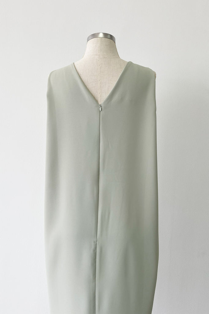 ORIGAMI DRESS IN PISTACHIO GREEN