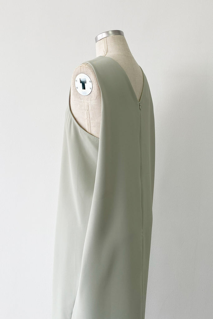 ORIGAMI DRESS IN PISTACHIO GREEN